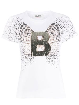 Blugirl butterfly graphic T-shirt - White