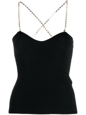 Blugirl crossed-back knitted top - Black