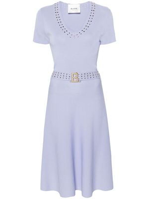 Blugirl crystal-embellished belted dress - Purple