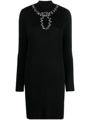 Blugirl crystal-embellished keyhole-neck dress - Black