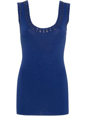 Blugirl crystal-embellished knit top - Blue
