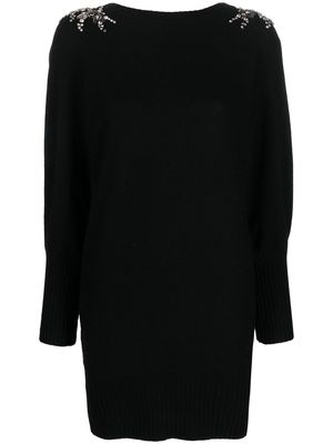 Blugirl crystal-embellished knitted jumper - Black