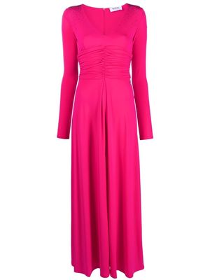 Blugirl crystal-embellished long-sleeve maxi dress - Pink