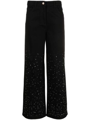 Blugirl crystal-embellished straight-leg jeans - Black