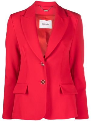 Blugirl embossed-button single-breasted blazer - Red