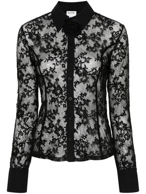 Blugirl floral-lace shirt - Black