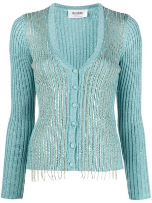 Blugirl gem embellishment cardigan - Blue