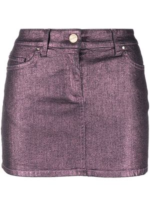 BLUGIRL high-waisted fitted mini-skirt - Pink