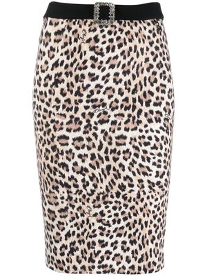 Blugirl leopard-print bodycon skirt - Neutrals