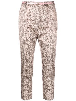 Blugirl leopard-print cropped trousers - Neutrals