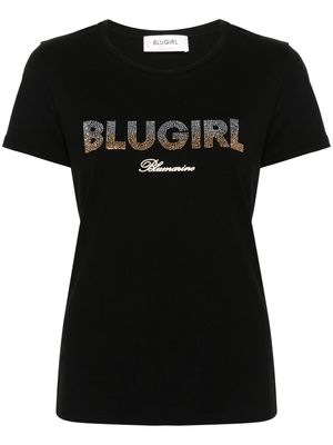 Blugirl logo-embellished cotton T-shirt - Black