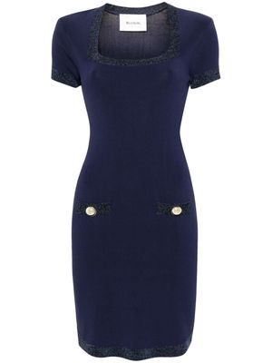 Blugirl lurex-trim fine-knit dress - Blue