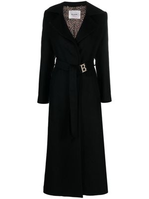 Blugirl oversize-collar belted trench coat - Black