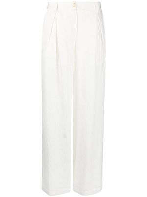 Blugirl pinstriped wide-leg trousers - White