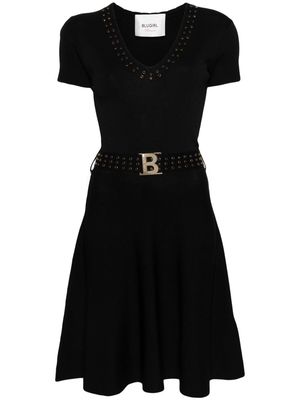 Blugirl rhinestone-embellished knit dress - Black