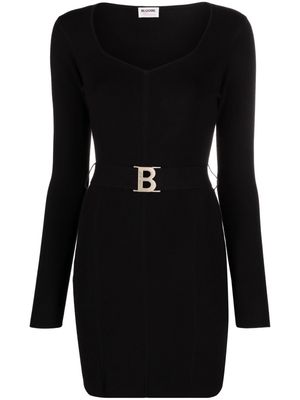 Blugirl ribbed-knit belted-waist dress - Black