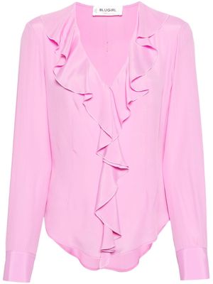 Blugirl ruffle chiffon blouse - Pink