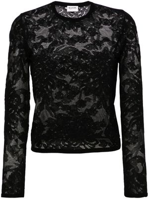 Blugirl semi-sheer lace-construction blouse - Black