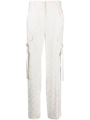Blugirl straight-leg logo-print trousers - Neutrals