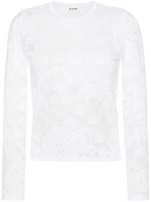 Blugirl stretch lace-construction blouse - White