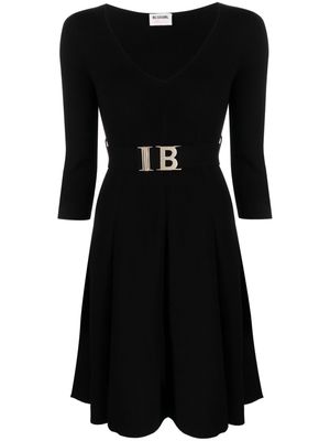 Blugirl V-neck belted dress - Black