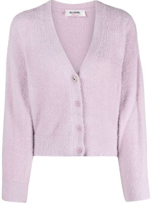 Blugirl wide-sleeve knit cardigan - Purple