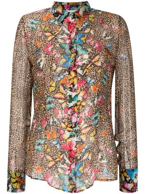 Blugirl Wild Butterflies leopard-print blouse - Neutrals