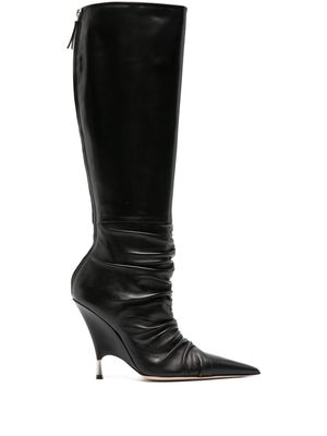 Blumarine 105mm leather boots - Black