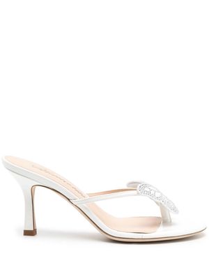 Blumarine 75mm butterfly-motif sandals - White