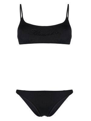 Blumarine appliqué-logo bikini - Black