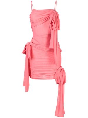 Blumarine asymmetric sash-detailing minidress - Pink