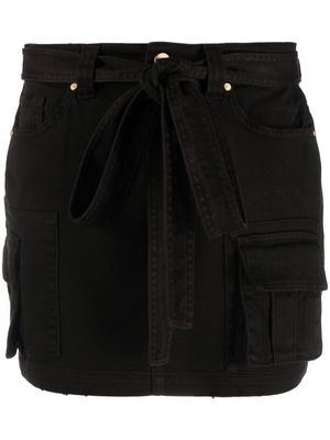 Blumarine belted cargo mini skirt - Brown