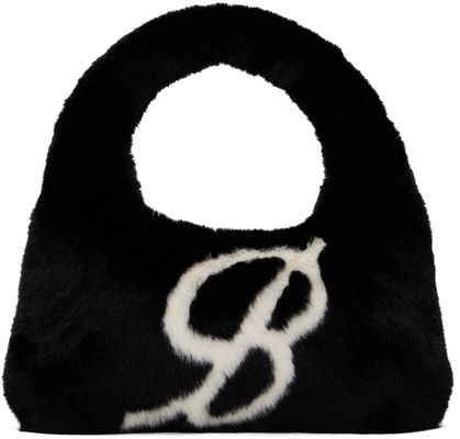 Blumarine Black Eco-Fur Shoulder Bag