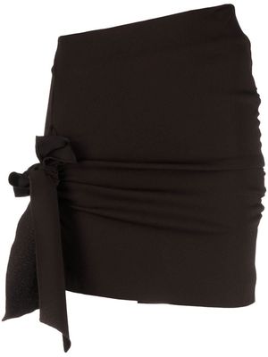 Blumarine bow-detail mini skirt - Brown
