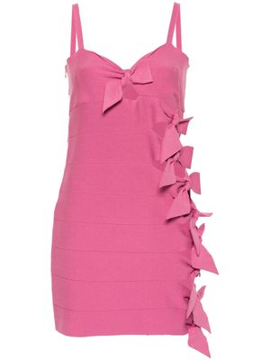 Blumarine bow-embellished cut-out minidress - Pink