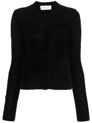 Blumarine brushed alpaca wool-blend cardigan - Black