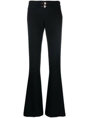 Blumarine buckle-detail flared trousers - Black