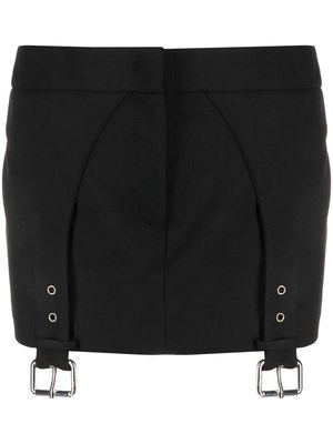 Blumarine buckle-detail straight miniskirt - Black