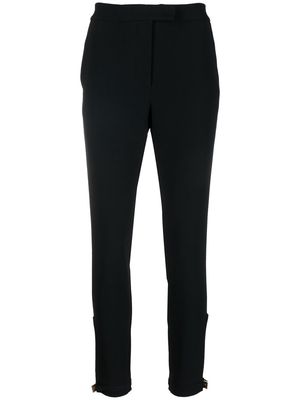 Blumarine buckled-ankle slim-fit trousers - Black