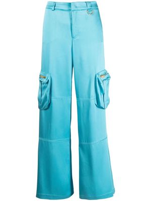 Blumarine Butterfly wide-leg trousers - Blue