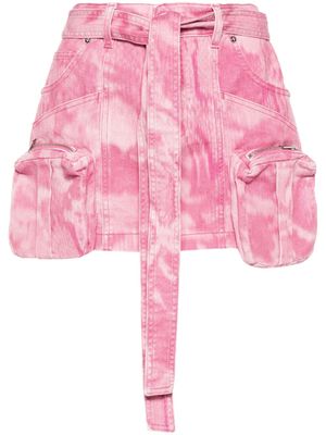 Blumarine camouflage-print mini skirt - Pink