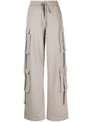 Blumarine cargo cotton track trousers - Grey