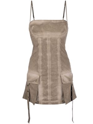 Blumarine cargo-pocket mini dress - Brown