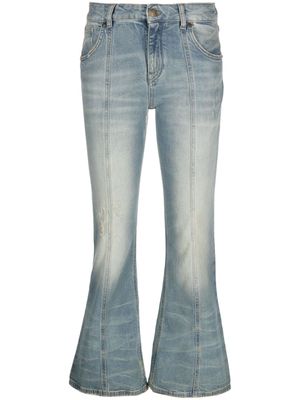Blumarine cropped flared jeans - Blue