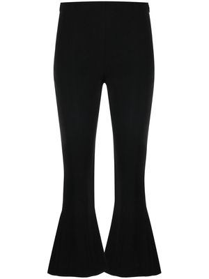 Blumarine cropped flared trousers - Black