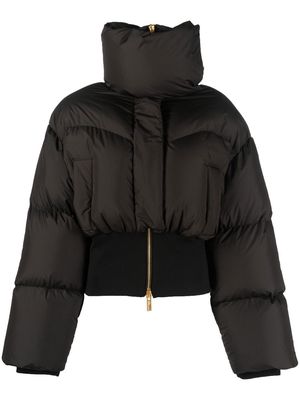 Blumarine cropped padded jacket - Black