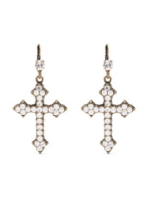 Blumarine cross-detail earrings - Gold