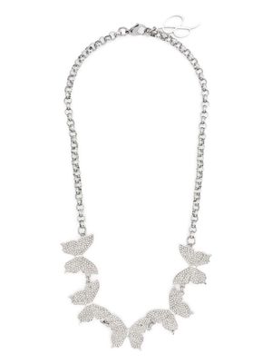 Blumarine crystal-embellished butterfly-charms necklace - Silver