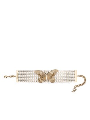 Blumarine crystal-embellished choker necklace - Gold