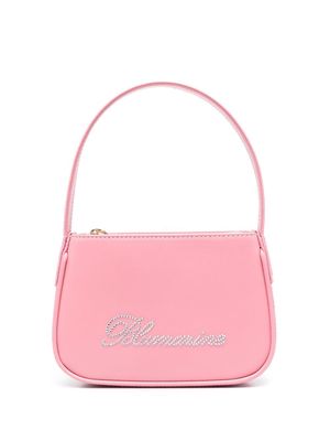 Blumarine crystal-embellished leather shoulder bag - Pink